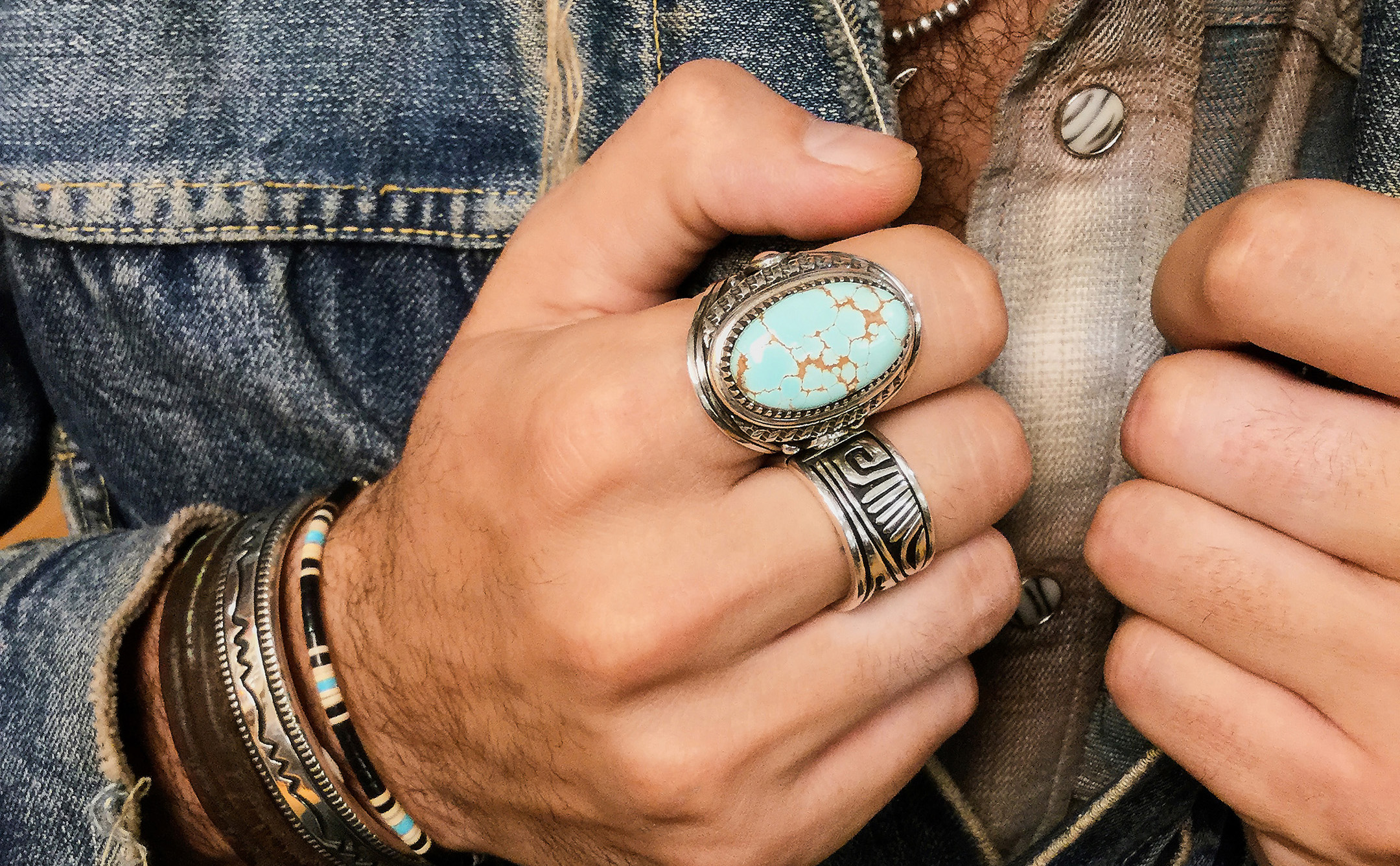 Mens native clearance american turquoise rings